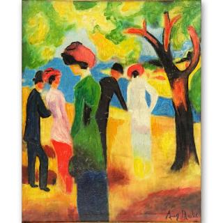 Appraisal: After Auguste Robert Ludwig Macke German - Oil on canvas