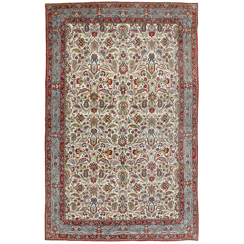 Appraisal: QUM CARPET CENTRAL PERSIA MID TH CENTURY the cream field