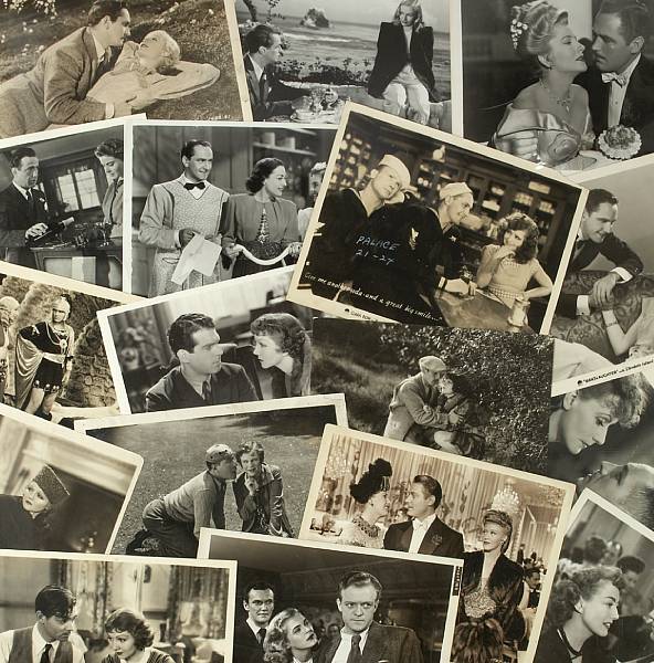 Appraisal: A large collection of black and white stills from films