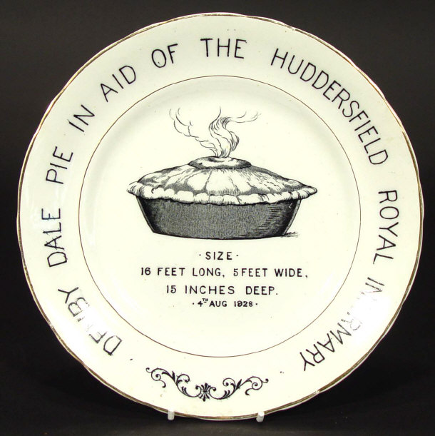 Appraisal: Huddersfield Royal Infirmary commemorative plate printed in blue with The