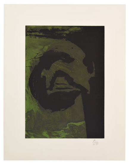 Appraisal: ROBERT MOTHERWELL Primal Sign VI Moss Color aquatint and lift-ground