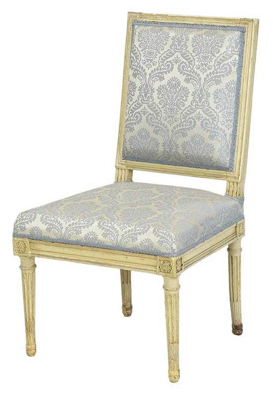 Appraisal: A Signed Louis XVI Carved and Painted Side Chair stamped