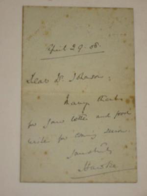 Appraisal: A letter from Lord Hawke on writing paper for Wighill