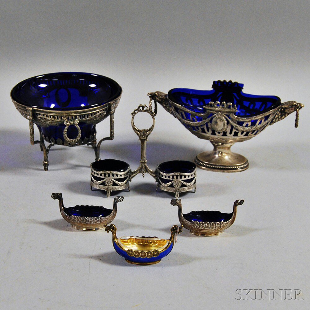 Appraisal: Six Pieces of Mostly Continental Sterling Silver Tableware including a