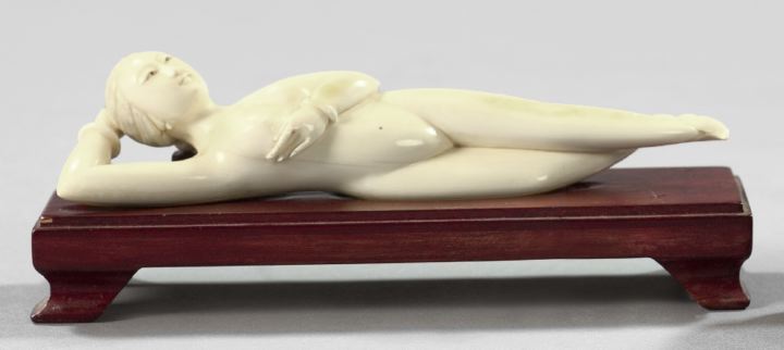 Appraisal: Kuang Hsu Carved Ivory Physician's Model of a Reclining Nude