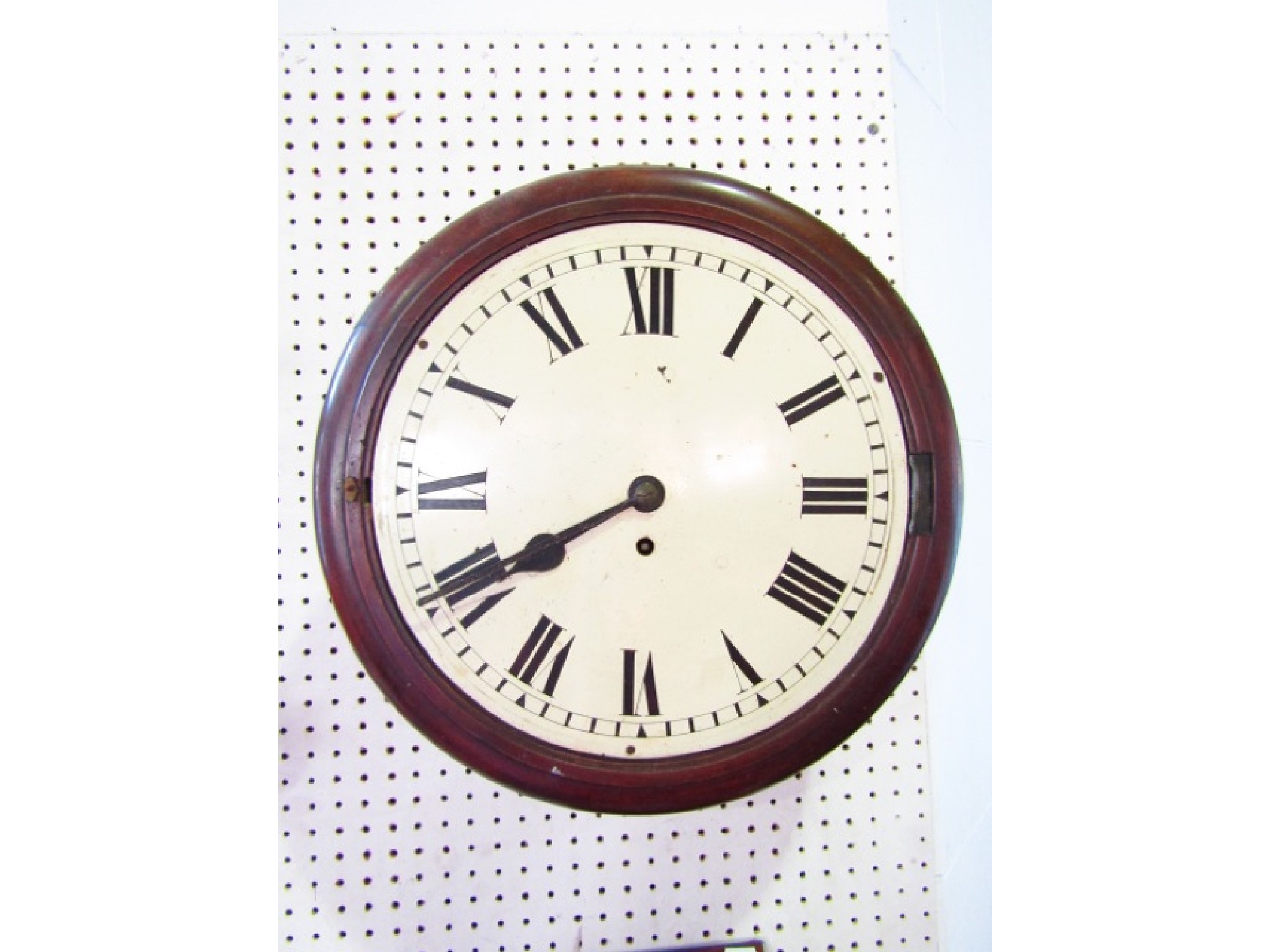 Appraisal: A th century dial clock with mahogany casework enclosing a