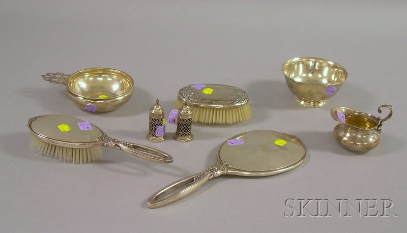 Appraisal: Eight Silver Vanity and Serving Items a Dominick Haff Revere-type