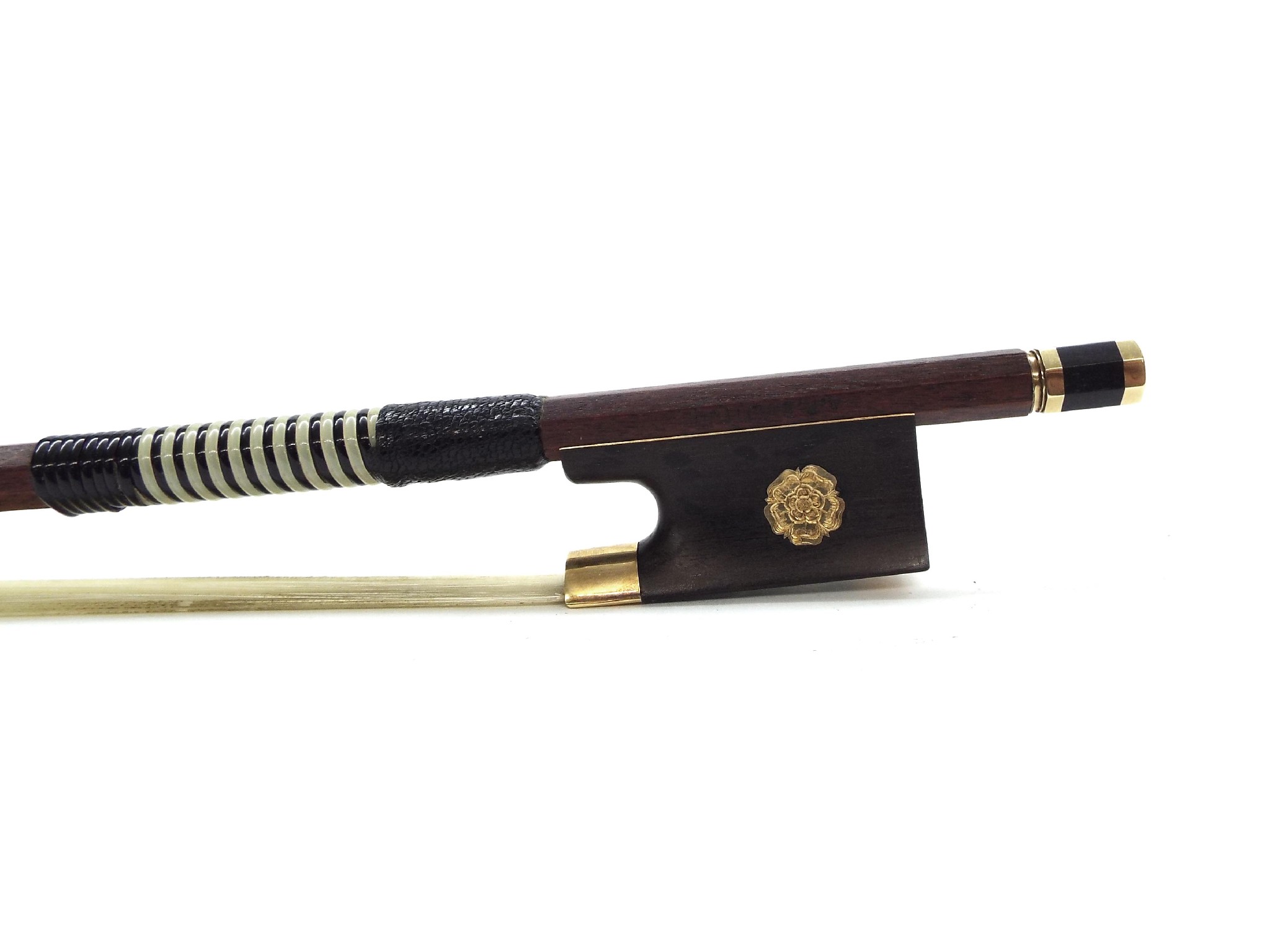 Appraisal: English gold mounted violin bow by and stamped A R