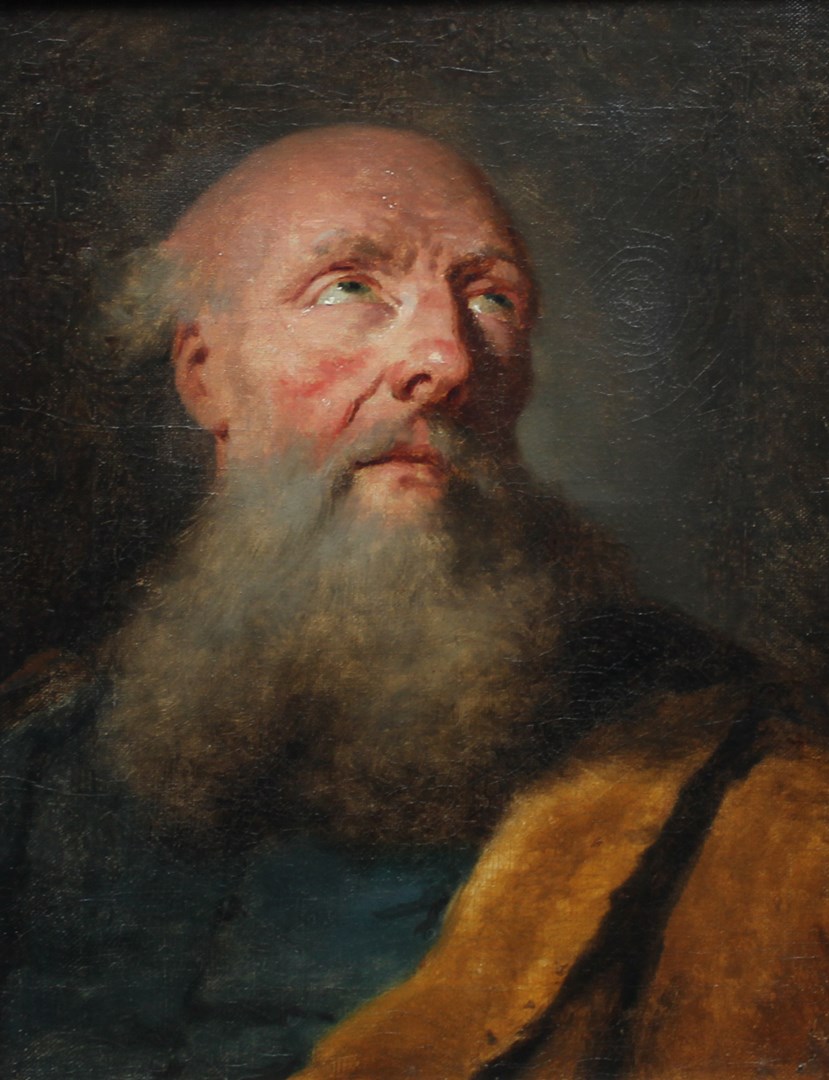 Appraisal: Circle of Francesco Salvator Fontebassso Head study of a bearded