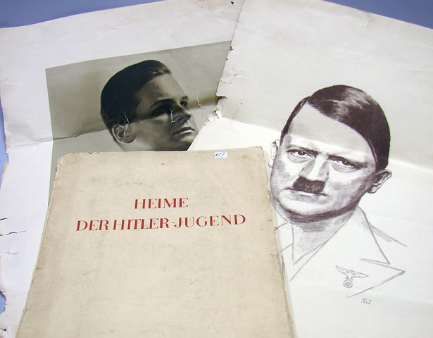 Appraisal: Lot consists of a large format photograph of the Hitler