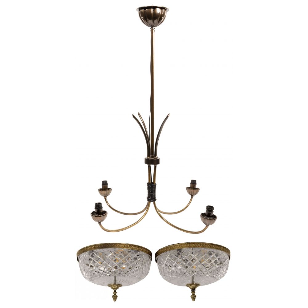 Appraisal: HANGING LIGHT FIXTURES items including a Laura Kirar for Baker