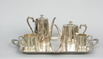 Appraisal: English Silver Plate Five Piece Tea Service ca Appropriately hallmarked