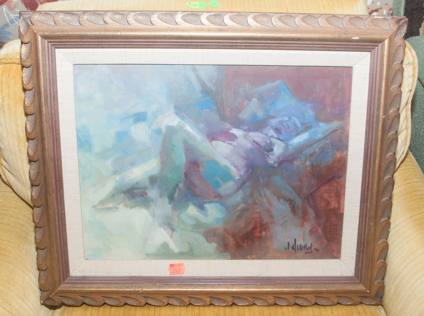 Appraisal: Framed artist signed oil on board Undernumber