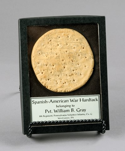 Appraisal: Spanish-American War Hardtack round diameter inscribed with war record of