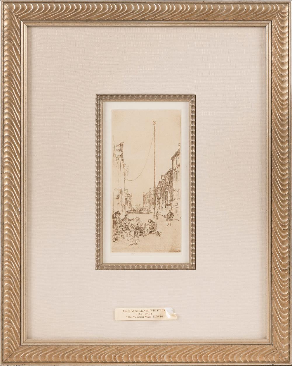 Appraisal: JAMES ABBOTT MCNEILL WHISTLER MASSACHUSETTS ENGLAND - THE VENETIAN MAST