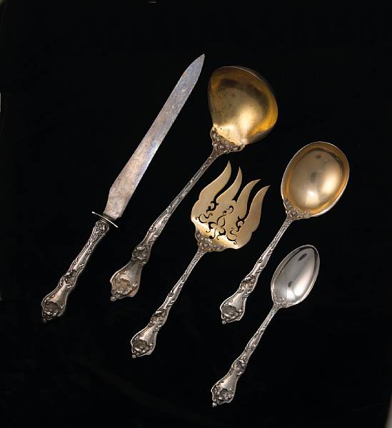 Appraisal: A sterling flatware setReed amp Barton Taunton MAIntaglio monogrammed D