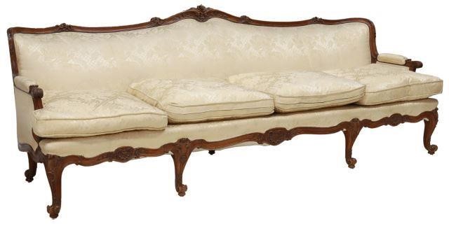 Appraisal: Louis XV style mahogany sofa th c having carved foliate