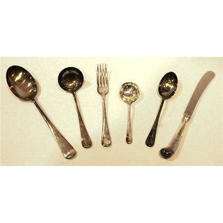 Appraisal: Assembled English Silver Plated Flatware Service Estimate -