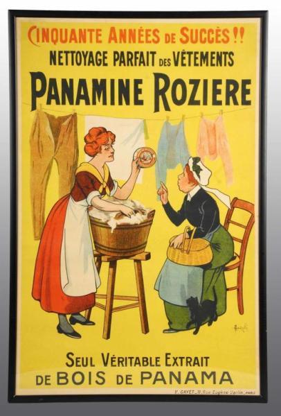 Appraisal: Paper Panamine Roziere Soap Poster Description European Condition Excellent Size