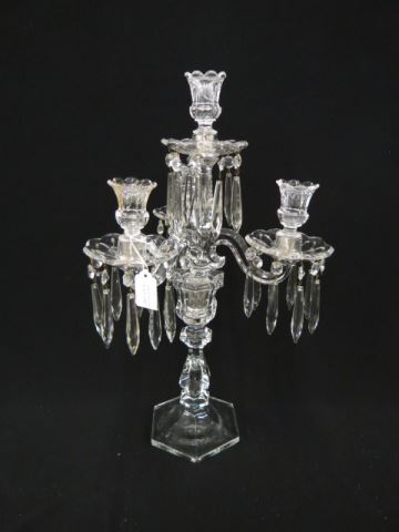 Appraisal: Crystal Candelabra triple sconce converts to single tear drop prisms