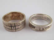 Appraisal: A silver ring by Tiffany Company together with a silver