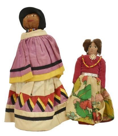 Appraisal: lot of Native American dolls including Seminole cloth doll having