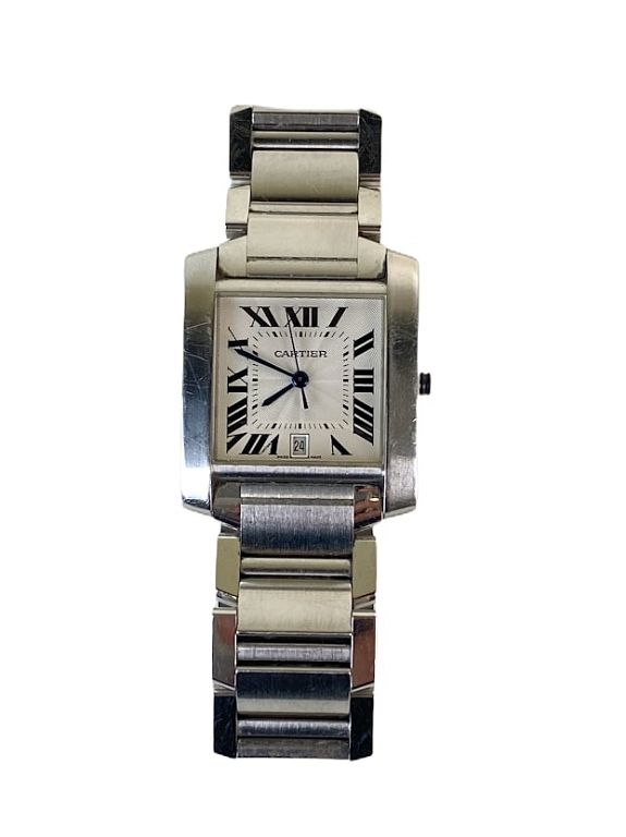 Appraisal: Cartier Stainless Steel Watch Cartier Stainless Steel Watch Missing Crown