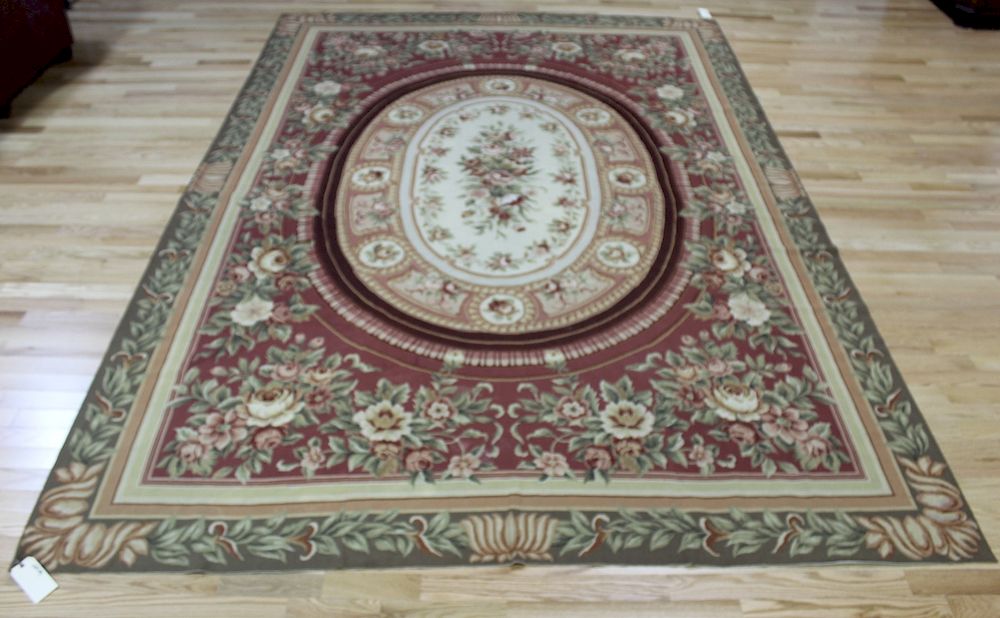 Appraisal: Vintage Roomsize Aubusson Carpet From a Rye NY estate -