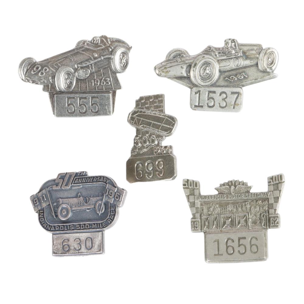 Appraisal: - 'S INDIANAPOLIS SILVER PIT BADGES - H X W