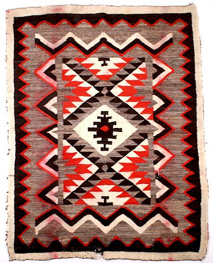 Appraisal: Navajo Old Crystal Trading Post Wool Rug c Featured in