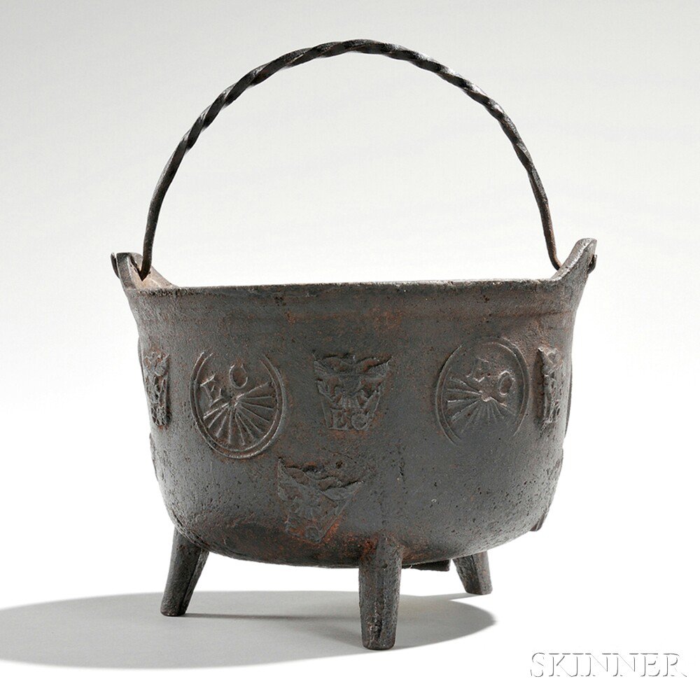 Appraisal: Small Cast Iron Pot America late th early th century