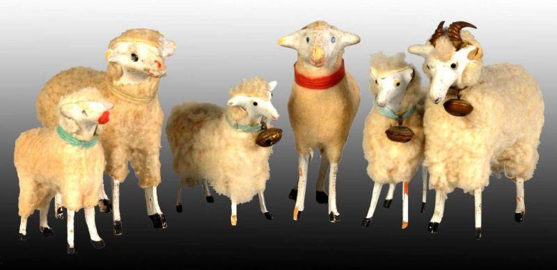 Appraisal: Lot of Sheep Toys Description German Sheep have wooden legs