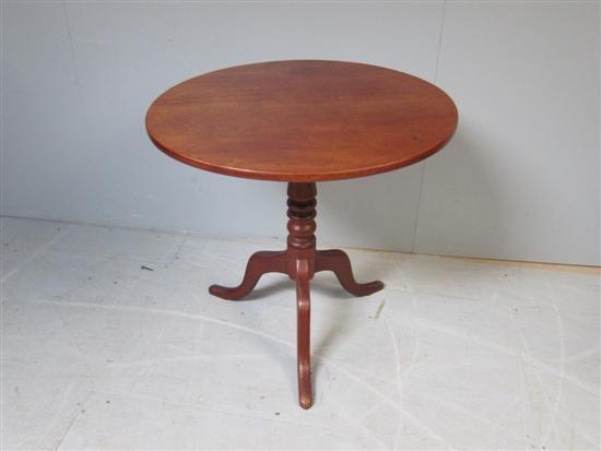 Appraisal: George III mahogany tilt top table on tripod base diameter