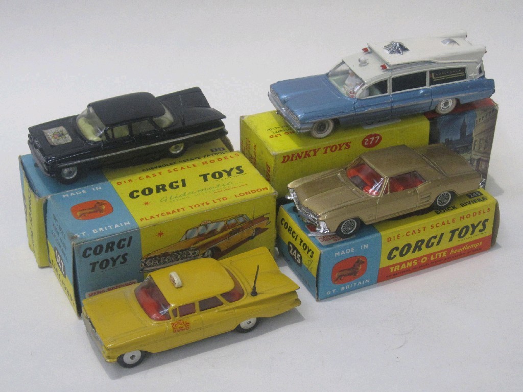 Appraisal: Lot comprising four boxed Corgi models - no's