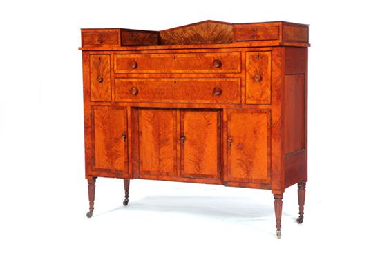 Appraisal: FINE SHERATON SIDEBOARD Possibly Cincinnati Ohio dated November figured cherry