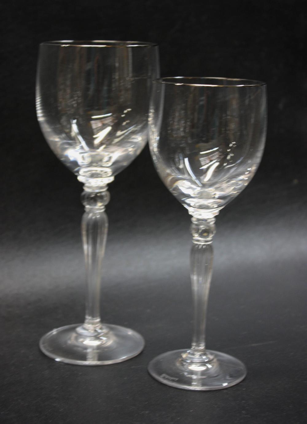 Appraisal: WATERFORD CARLETON PLATINUM CRYSTAL STEMWARE pieces comprised of water goblets