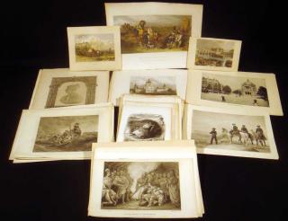 Appraisal: Pcs Chateau St Clouds ANTIQUE LITHOGRAPHIC DEPICTIONS OF FRANCE PARIS