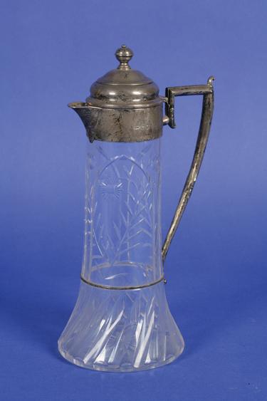 Appraisal: A LATE VICTORIAN CLARET JUG of conical form with an