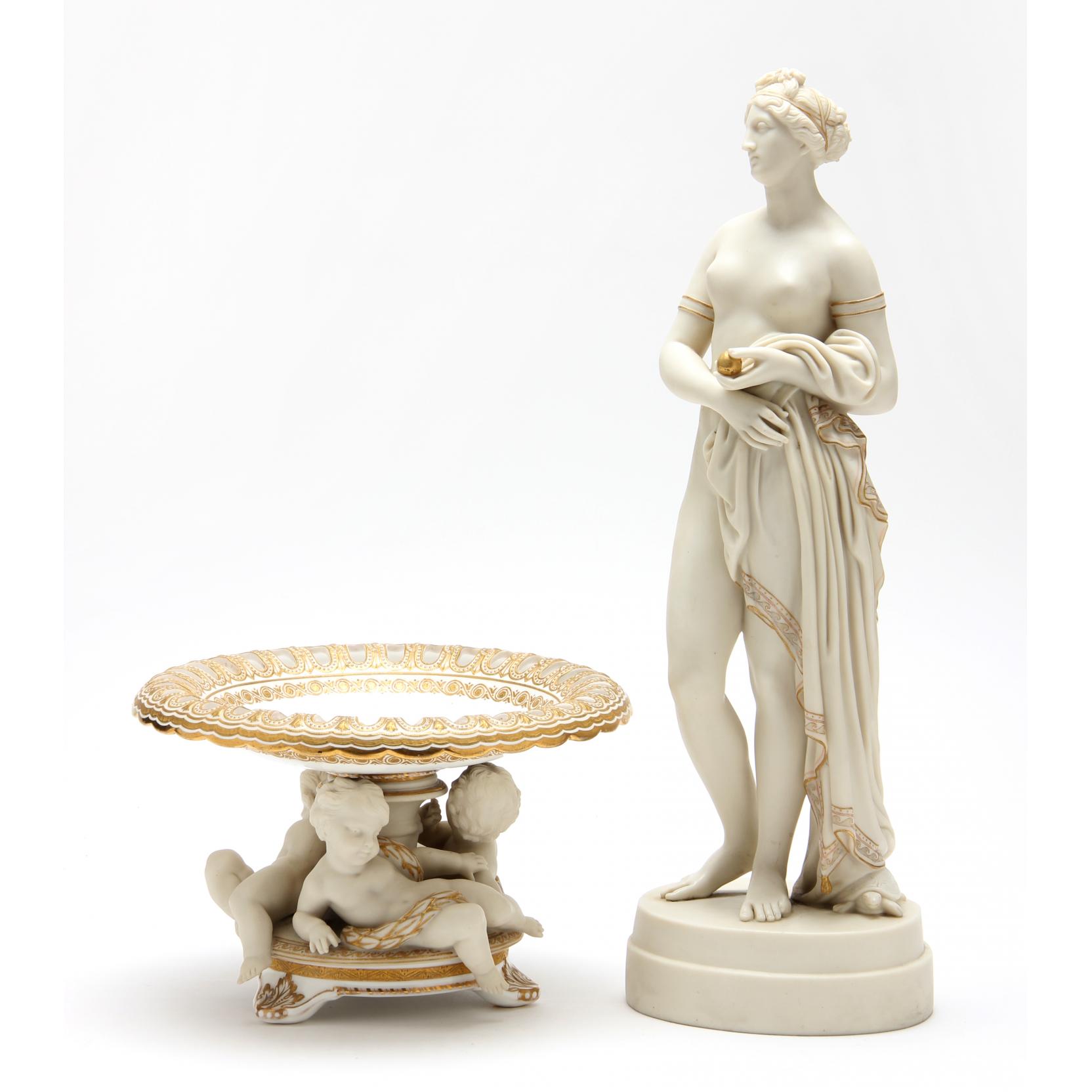 Appraisal: Two Examples of Decorative English Parian Ware th century the