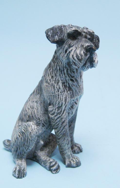 Appraisal: A Viennese painted bronze Figure of a German wire-haired pointer