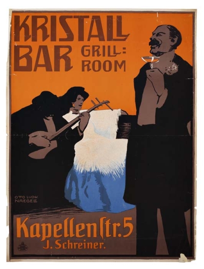 Appraisal: OTTO LUDWIG NAEGELE - KRISTALL BAR Circa x inches x