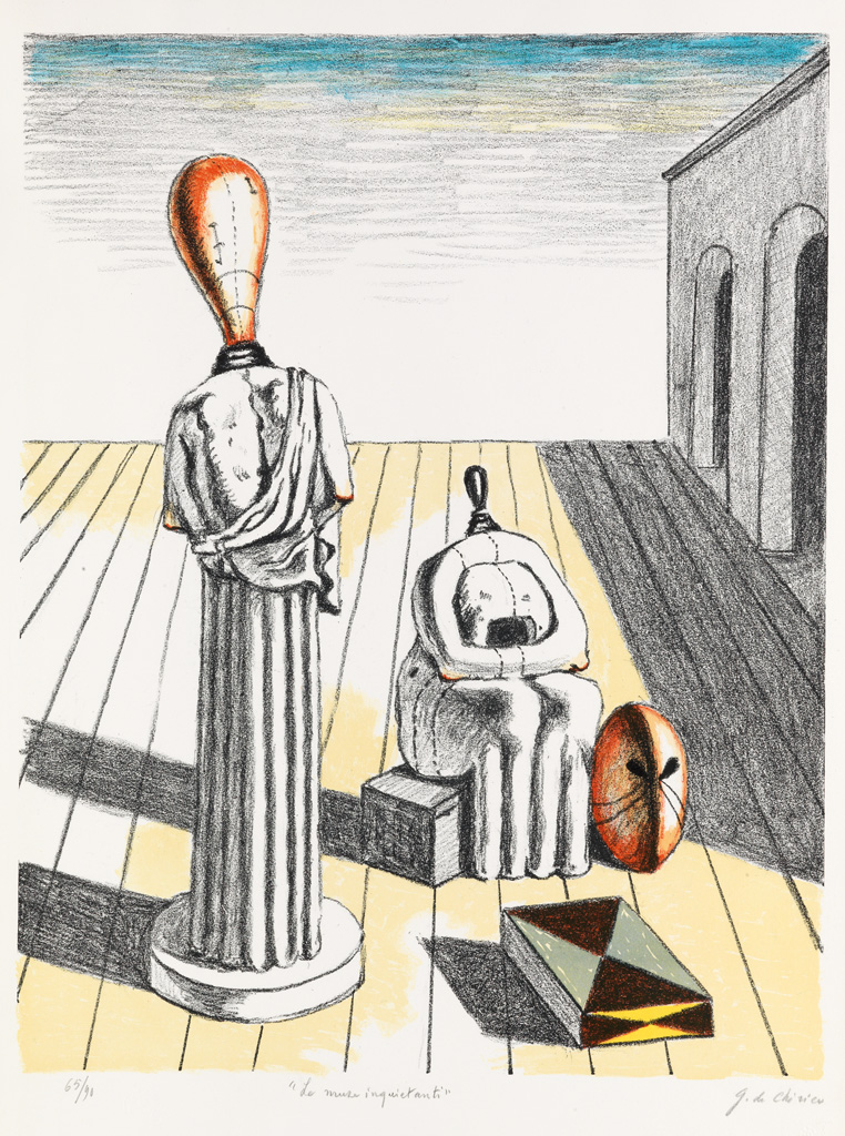 Appraisal: GIORGIO DE CHIRICO Le Muse Inquietanti Color lithograph x mm