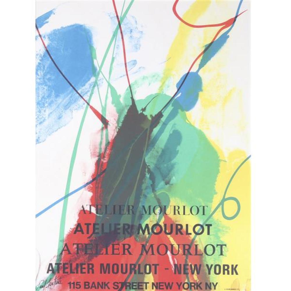 Appraisal: PAUL JENKINS COLOR LITHOGRAPH EXHIBITION POSTER ATELIER MOURLOT NEW YORK