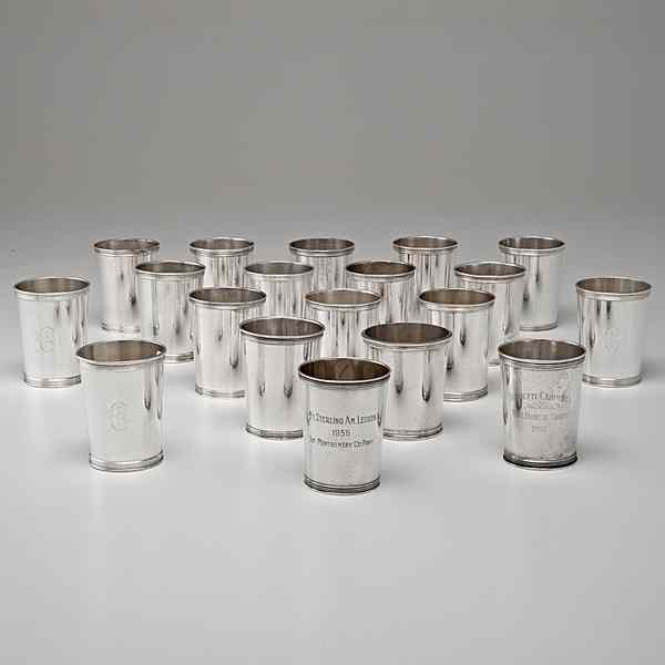 Appraisal: Manchester Sterling Julep Cups Providence RI nineteen sterling silver Manchester