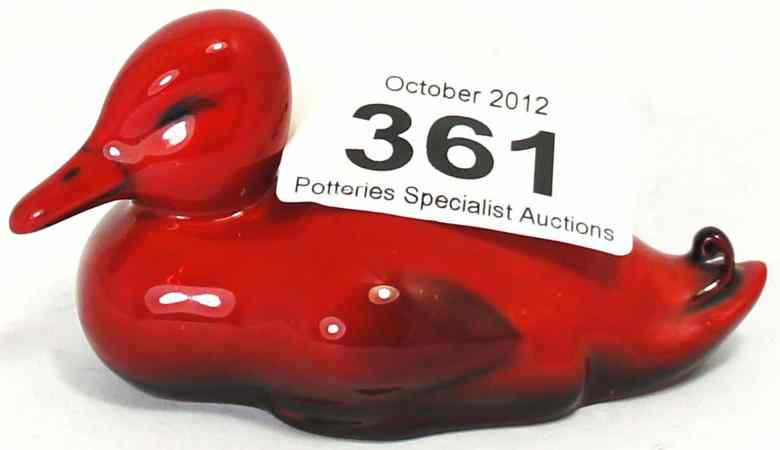 Appraisal: Royal Doulton Flambe Model of a Seated Small Duck