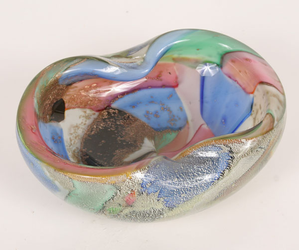 Appraisal: AVEM Murano art glass bowl internally decorated with polychrome patchwork