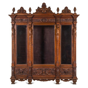 Appraisal: An Italian Renaissance Style Carved Walnut Cabinet Late th Century