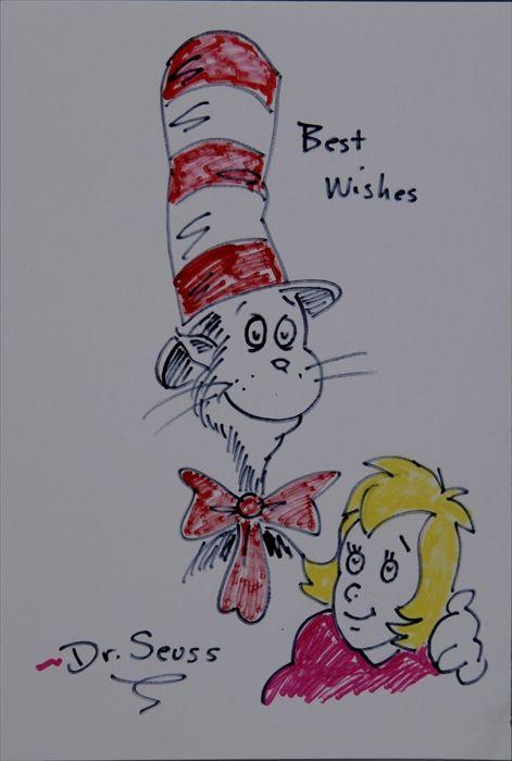 Appraisal: DR SEUSS CAT IN THE HAT WITH BLONDE GIRL x