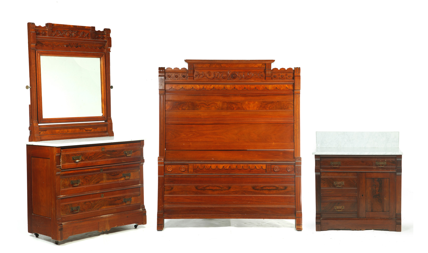 Appraisal: THREE-PIECE EASTLAKE VICTORIAN BEDROOM SUITE American th quarter- th century