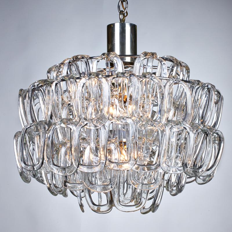 Appraisal: VISTOSI Chandelier together with glass discs and ceiling mount from